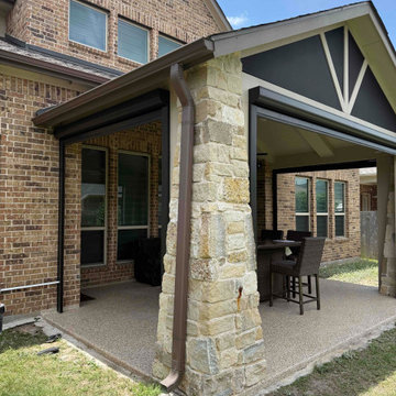 Stone Patio w/ Gable