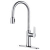KRAUS Nola Pull Down Concealed Sprayer Kitchen Faucet With Deck Plate, Chrome