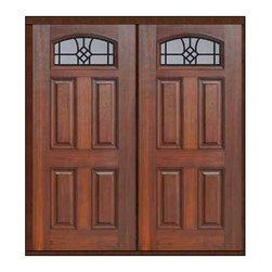Prehung Double Door 80 Fiberglass Cantania Camber Lite GBG Glass - Front Doors