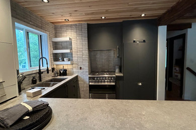 Kitchen - small modern kitchen idea in Other