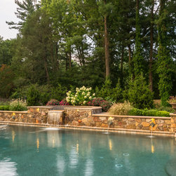 Pool Waterfall Water Feature - Outdoor Fountains And Ponds