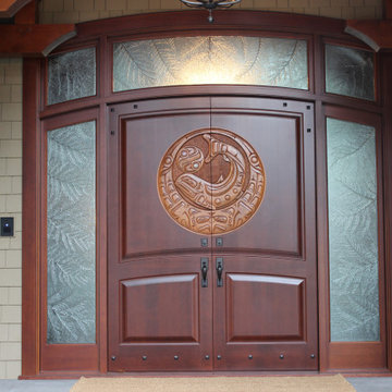 Cedar Patterned Glass Panels