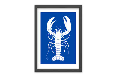 Blue Lobster Print