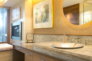 Inspiration for a contemporary bathroom remodel in Other