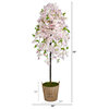 70" Cherry Blossom Artificial Tree, Farmhouse Planter