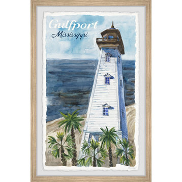 "Gulfport Mississippi" Framed Painting Print, 30x45