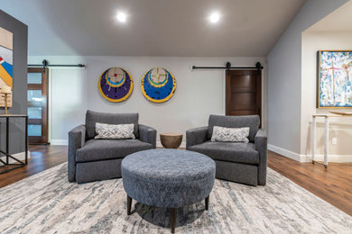 Transitional family room photo in Oklahoma City
