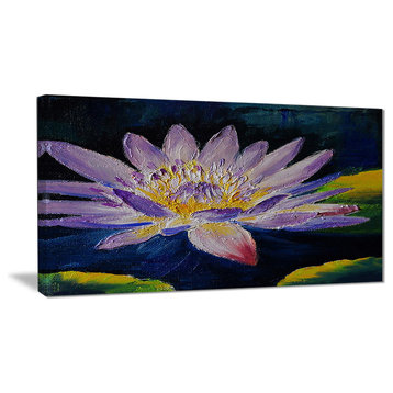 "Purple Lotus Flower" Canvas Print, 40"x20"