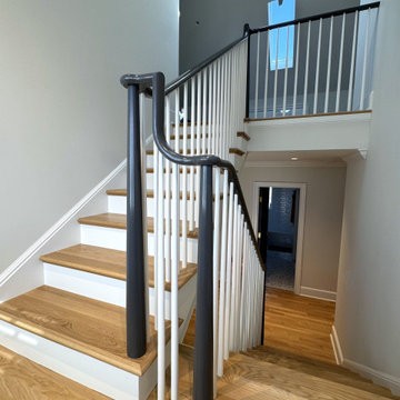 Project #142 | Transitional Staircase with Over-the-Post Balustrade