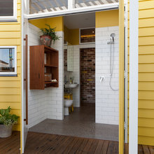 Cotuit mudroom to outside shower