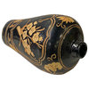 Chinese Ware Black Brown Glaze Ceramic Flower Vase Display Art Hws3027
