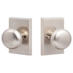 Sure-Loc Hardware, LLC - Ridgecrest Mountain Oakley Privacy Door Knob with Square Rosette, Nickel - This modern knob for interior doors has a clean look and sleek lines will bring both beauty and functionality to any home. The privacy lever is used in cases where privacy is desired. This lever offers an affordable and fresh approach to upscale style and utility.