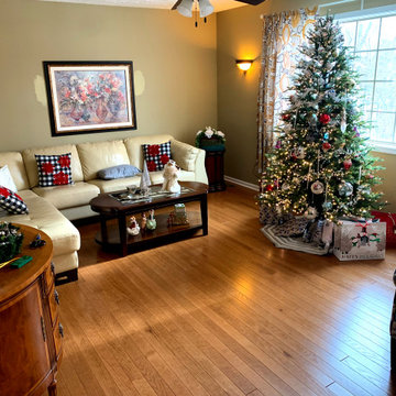 3-1/4" Solid Red Oak Hardwood Flooring with Custom Stain