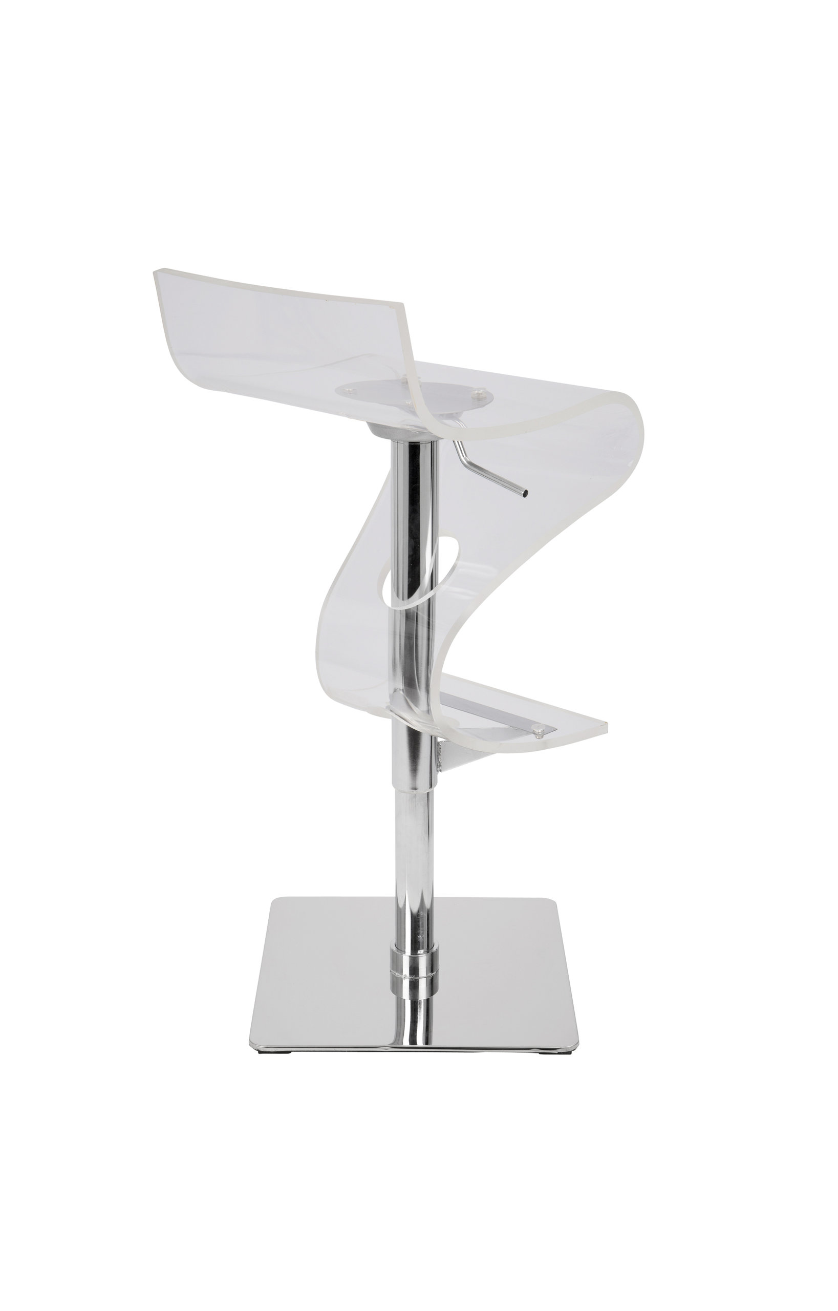 Lumisource Viva Bent Wood Barstool, Clear