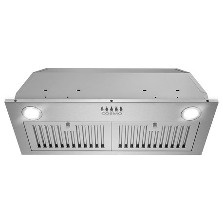 Cosmo 30" Insert Range Hood With Push Button Controls, Stainless Steel