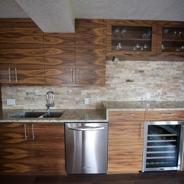 Kitchen Horizontal Matching Grain Walnut