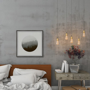 "Fog Forest" Framed Painting Print