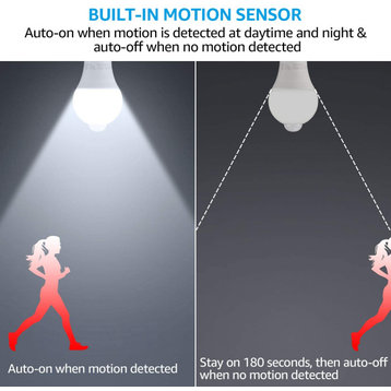 A19 LED Bulb Motion Sensor, Set of 2