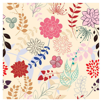Floral Melange Shelf Paper Drawer Liner, 36x12, Matte Paper