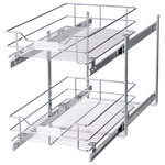 Home Zone Living - Home Zone Living Pull Out Drawer Cabinet Organizer, 2-Tier, 11 in. W x 20 in. D - An innovative addition to your kitchen that leaves your cabinets neat and organized, the pull out organizers are an excellent introduction to the Home Zone Living storage lineup.  Designed for ease of use and easy installation to efficiently maximize cabinet storage capacity.