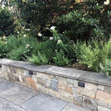 White Garden and Sitting Walls