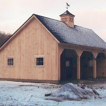 Saltbox Style Pole Barns