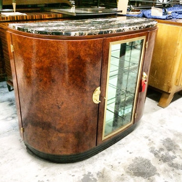 Project finish for Boston designer,french Art Deco sideboard/ buffet burl anboin