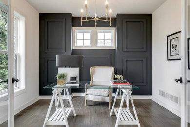 Example of a cottage home office design in Minneapolis