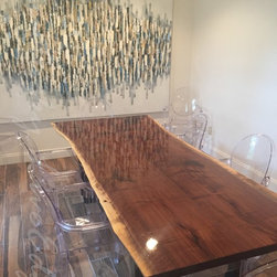 Live Edge Walnut Dining Table- Conference Table - Dining Tables