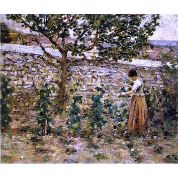 Theodore Robinson In the Garden, 20"x25" Wall Decal
