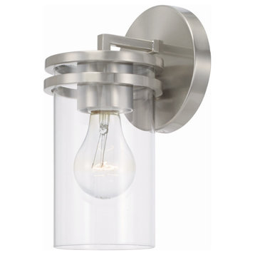 Fuller One Light Wall Sconce, Brushed Nickel