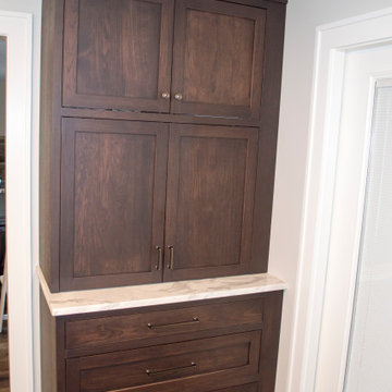 Kitchen pocket door storage
