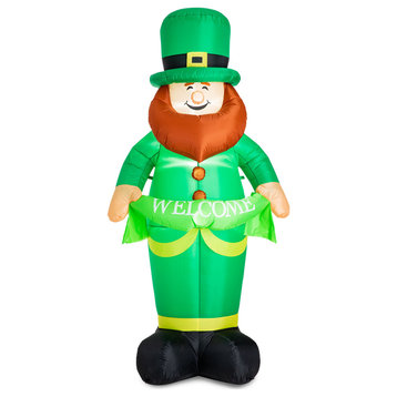8' Lighted St. Patrick's Inflatable Leprechaun Decor