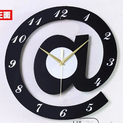 12"Stylish Alphabet Decorative Wall Clocks - T2820B - Wall Clocks
