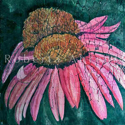 Roberta Ahrens Cracked Linen Botanical Paintings - Artwork