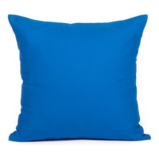 Pillow Decor - Sankara Peacock Blue Silk Throw Pillow 18x18