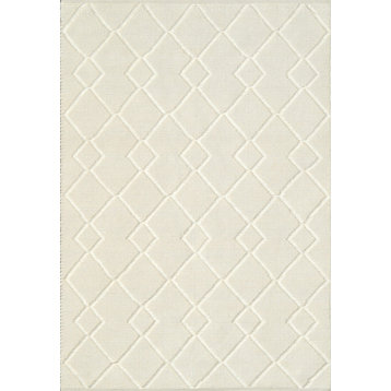 Dynamic Rugs Maeve 2x7.6 Wool & Cotton Area Rug 2728-109 Ivory/Light Gray