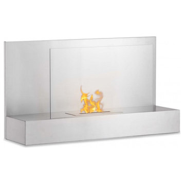 Wall Mounted Ventless Bio Ethanol Fireplace - Ater Stainless Steel | Ignis