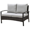 Courtyard Casual Taupe Chat 4 Piece Seating Group with Cushions
