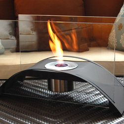 Eco-Feu Majesty Matte Black Biofuel Fireplace - Indoor Fireplaces