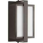 Progress Lighting - Diverge Collection 1-Light Small Wall Lantern, Architectural Bronze - Diverge is a low-profile, modern style exterior sconce that complements urban and commercial structures. Its medium base lamping is compatible with incandescent, LED or compact fluorescent sources. ADA compliant.