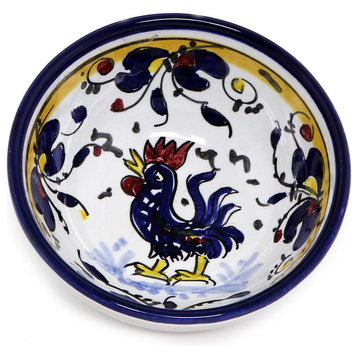 Orvieto Blue Rooster: Dipping/Condiment Small Bowl