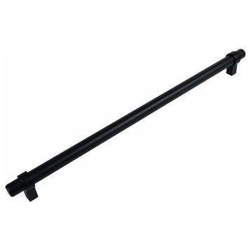 Cosmas 161-319FB Flat Black 12-5/8" CTC (319mm) Euro Bar Pull