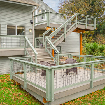 TimberTech Deck with Hog Panel Handrails