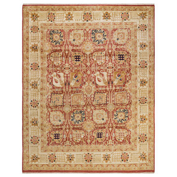 Eclectic, One-of-a-Kind Hand-Knotted Area Rug Orange, 8'0"x10'2"