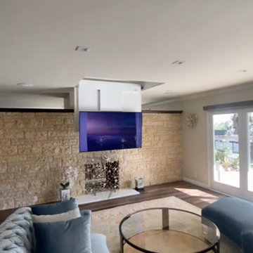 Home Theater with the Ceiling Electronic Mount