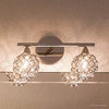 Luxury Crystal Globe Chrome Bathroom Vanity Light, UQL2630, Rome Collection