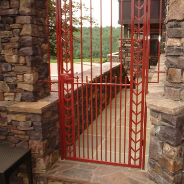 g026 Custom Frank Lloyd Wright Inspired Iron Gates