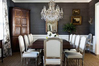 Example of a mid-century modern dining room design in Other