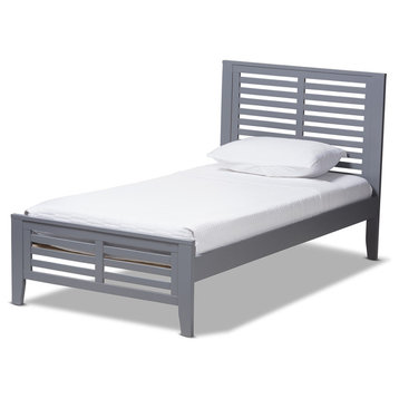 Sedona Modern Classic Mission Style Gray-Finished Wood Twin Platform Bed